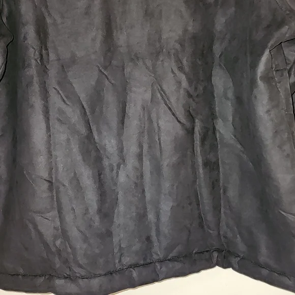 Boston Traders NWT Women's Black Faux Suede Sherpa Utility Trucker Jacket Sz XL - Picture 8 of 16